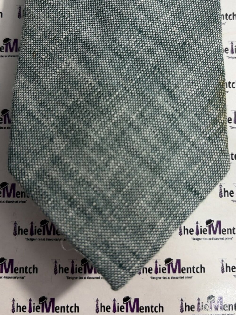 J. CREW Linen Green Flannel Tie 2.5”(New-Minor Flaws)